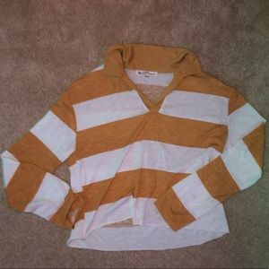 cropped striped shirt